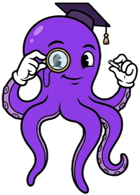 Purple octopus mascot
